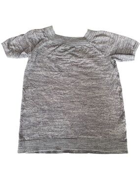 LOFT Heather Gray Short Sleeve Sweater - Size S